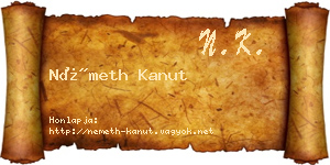 Németh Kanut névjegykártya